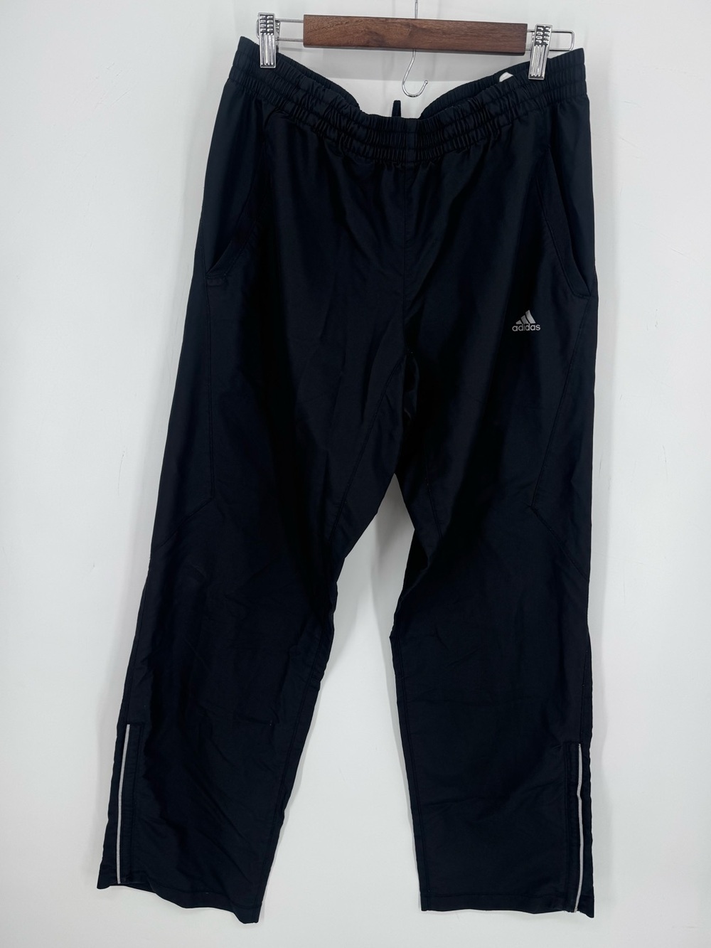 Adidas Climaproof Black Track Pants Joggers Athletic Size Large Gorpcore Hiking